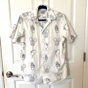 Disney Snack White Button Down Shirt